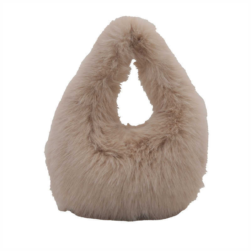 Winter Plush Large Capacity 2024 Fashionable Personalized New Style Fashionable Hairy Western Hairy Single Shoulder Handbag for Women 241230