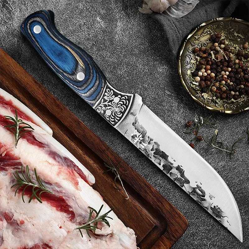 Meat Cleaver Japanese Kitchen Knife Forged Deboning Slicing Chef Fillet Knife Sls Cutting Fish Fruit Boning Knives Y241227