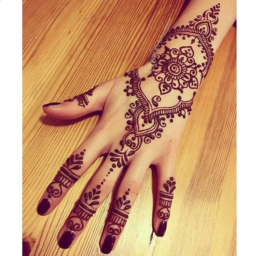 GOLECHA Black Brown Red White Henna Cones Indian Henna Tattoo Paste For Temporary Tattoo Body Art Sticker Mehndi Body Paint 241224