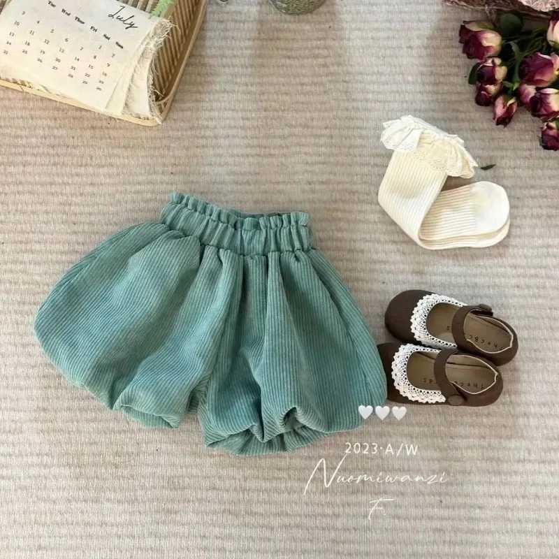 Winter Korea Kids Shorts for Girls Baby Girls Kawaii Bud Bubble Shorts Toddler Girl Cute Bloomers Pumpkin Pants Corduroy W241227
