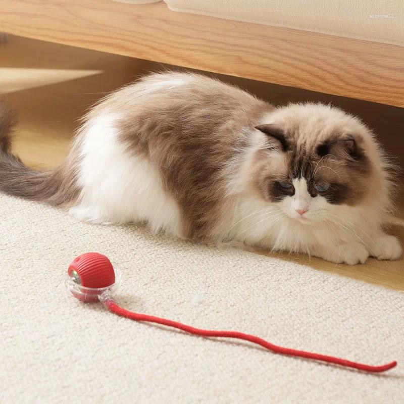 Update Rechargeable Cat Toys Interactive Smart Pet Interaction Automatic Rolling Ball Toy Accessories For Cats Electric Dog Things