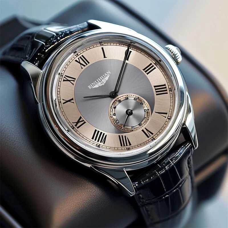 Luxury mens watches commercial fashion casual leather straps mens quartz simple watches Reloj Hombre M241226