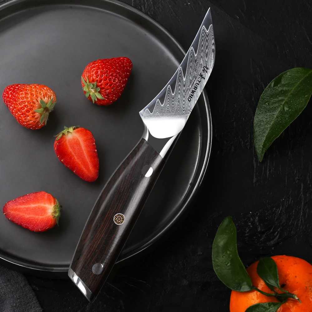 TURWHO 3.5-inch Paring Knife 67 Layer Damascus Steel Professional Shap Kitchen Vegetable Fruit Peeling Peeler Chef Utility Knife Y241227