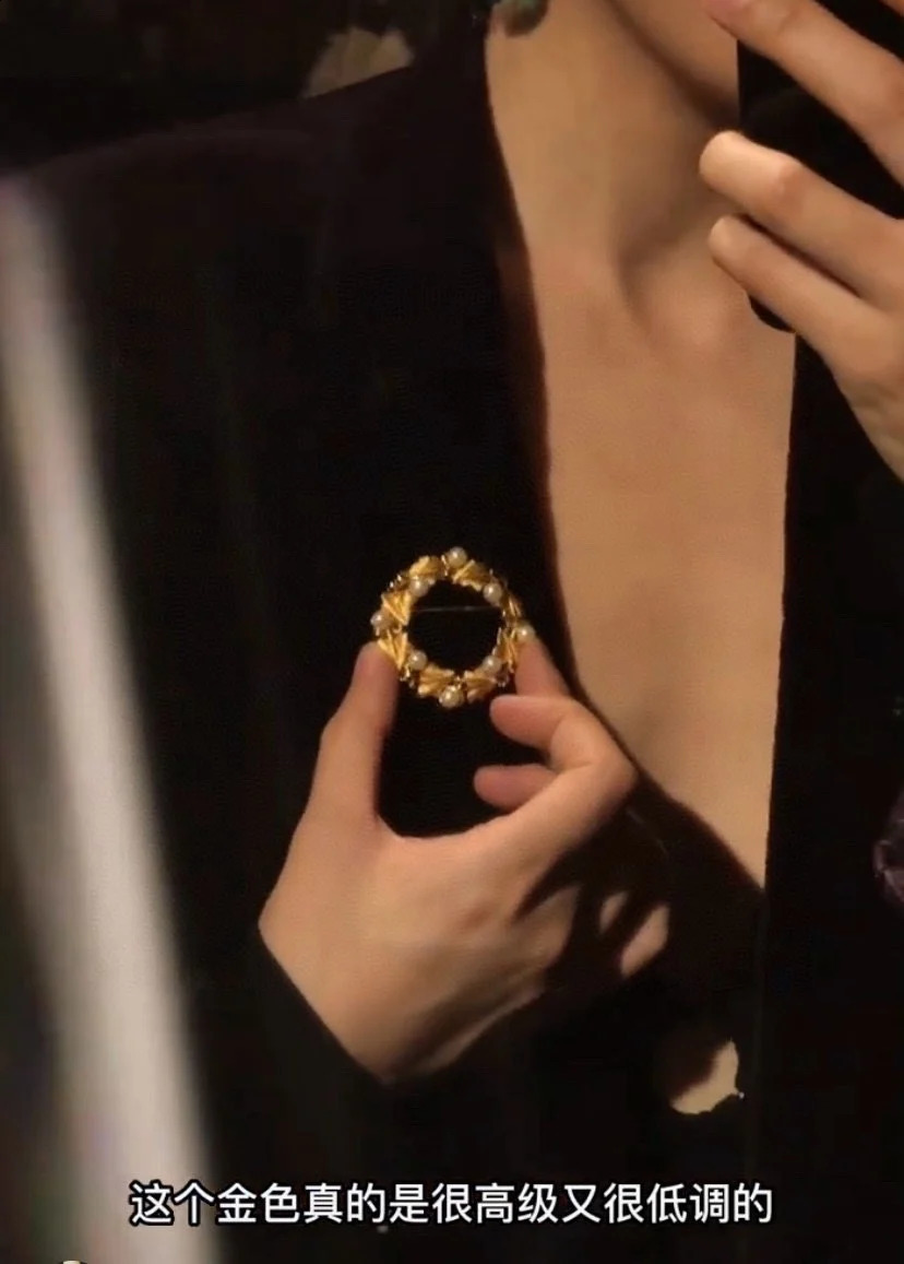 vintage pearl brooch medieval high class garland brooch 241227