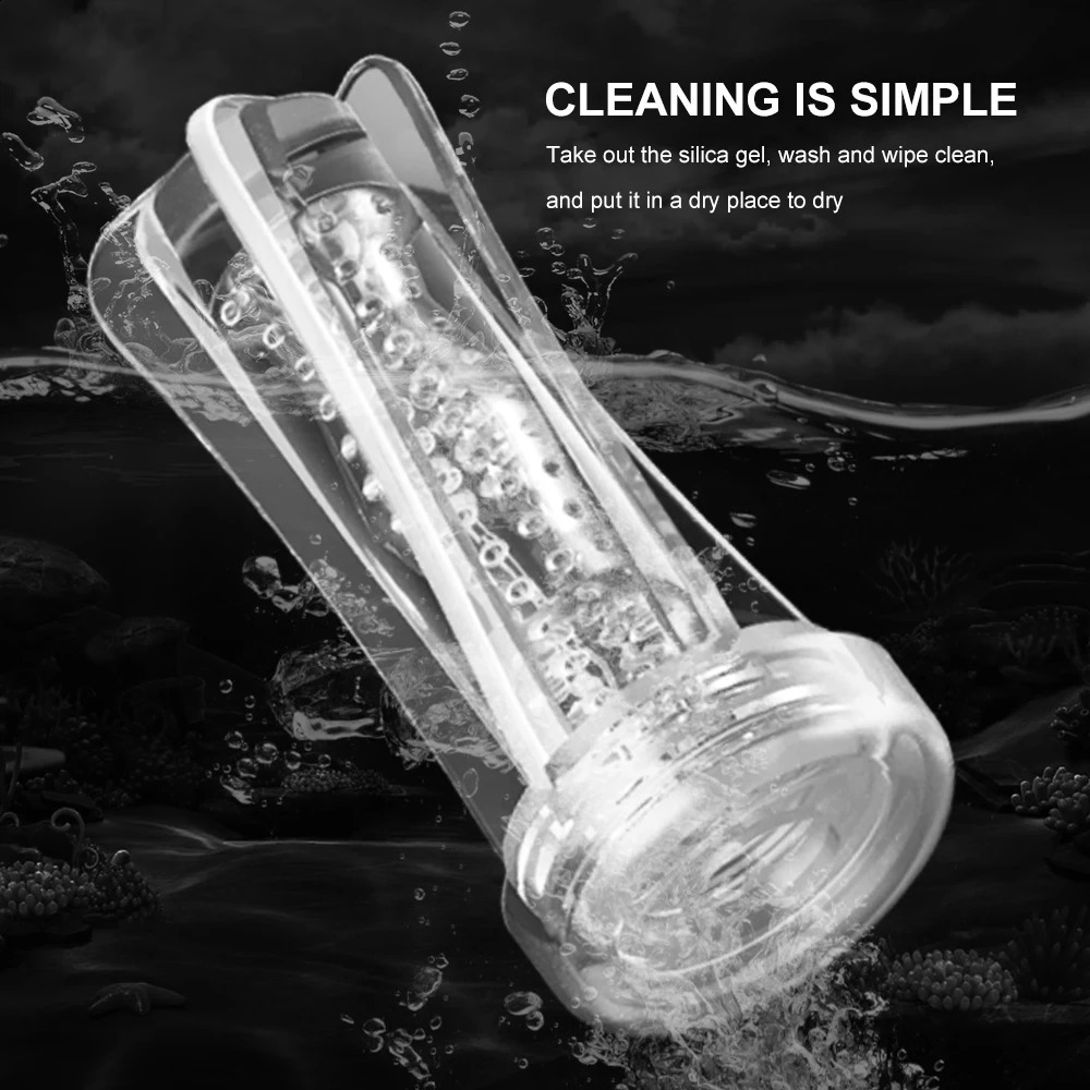 Silicone Masturbation Cup Penis Endurance Exercise Vibrating Male Masturbator Vagina Sex Toys For Men Adult Product w241226