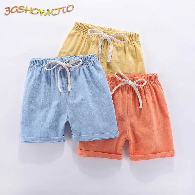 Boys shorts childrens shorts candy colors girls summer beach loose shorts casual pants cotton linen comfortable 2-10 years hot W241227