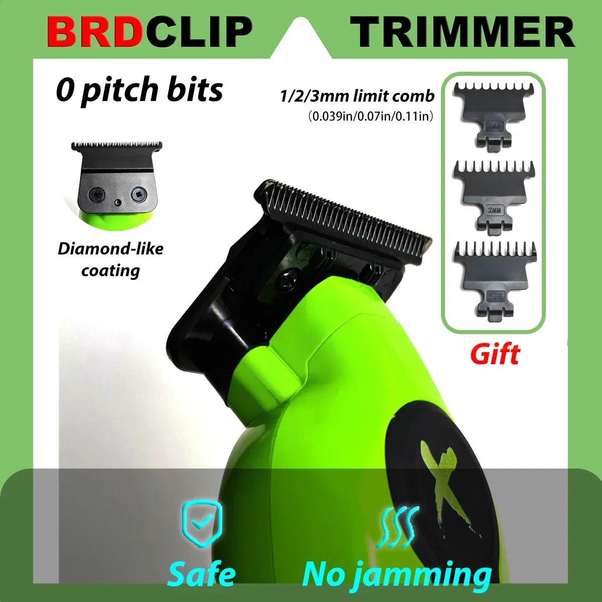 7500RPM Barber shop BRDCLIP FA1C FA1T Professional Hair Clipper Electric Trimmer Hair Finish Machine DLC Blade with Base 241226