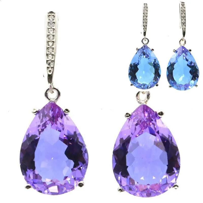 Buy 4 Get 1 Free 35x13mm Zultanite Color Changing Alexandrite Topaz Silver Earrings for Women Fine Jewelry Pendant 241227