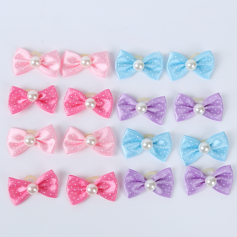 10/20pcs Dog Grooming Hair Bows Dog Bows Mix Colours Small Dog Accessories Dog Hair Rubber Bands Pet Headwear Pet Supplier
