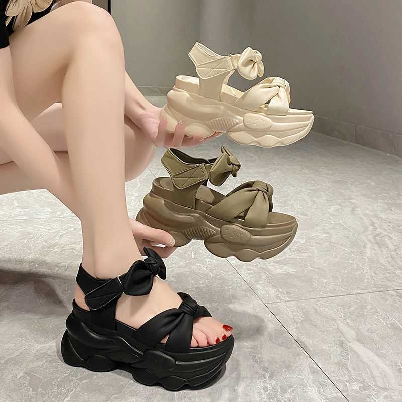 High Quality Sandals Comfort Shoes for Women Muffins shoe Clogs With Heel Suit Female Beige New Sports Flat Thick Girls Black Fashion No T241227