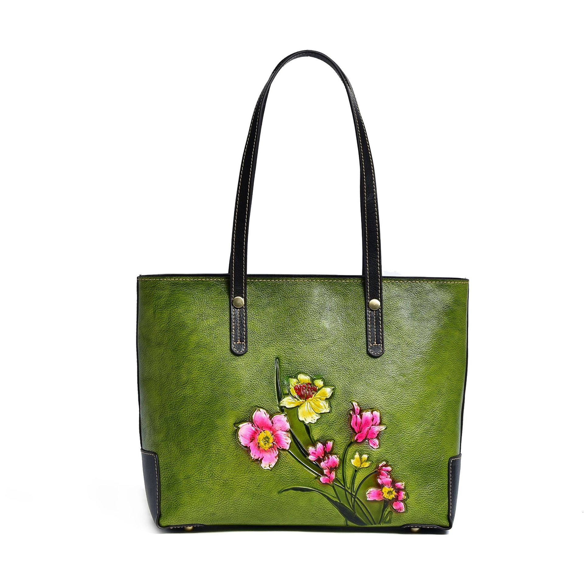2023 New Women's Head Layer Tote Single Shoulder Multi functional Cow Leather Bag