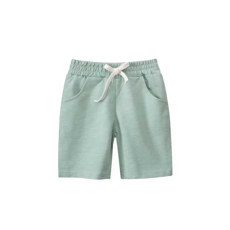 Kids Pants 2-7 T Hot Sale Green Childrens Shorts Drawstring Solid Boys Girls Summer Trousers Pants Hot Selling Baby Wear Shorts W241227