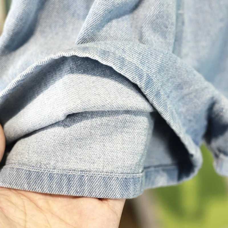 Girls Korean Style Western Style All-match Summer Thin Denim Shorts Fashionable Pants Shorts W241227