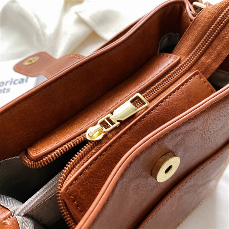 Sell Vintage Simple Small PU Leather Bucket Crossbody Bag for Women er Fashion Lady Black Shoulder Handbag 241223