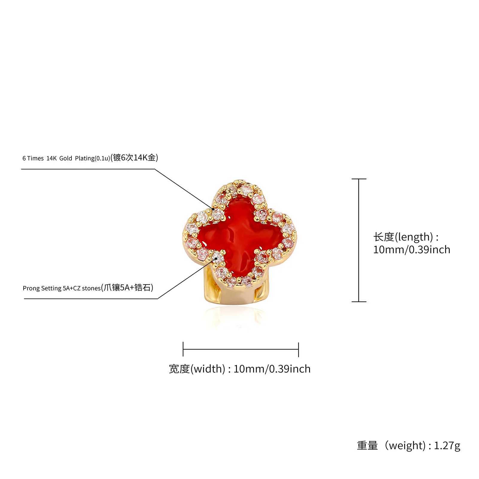 TOPGRILLZ Single d Out Teeth Grillz Oil Drop Cubic Zircon Dental Grills For Women Men Tooth C Bo Jewelry W241227