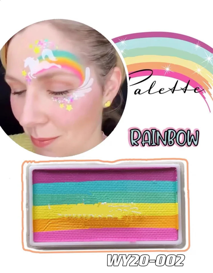 High Quality 20g 30g Splitcake Face Paint Body Art Painting Makeup Rainbow Split Cake Face Cosplay Holiday Make up 241224