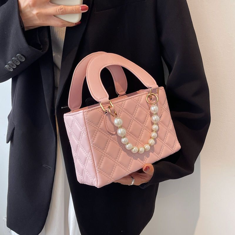 New popular shoulder bag niche fashion white design multifunctional women's crossbody bag pearl handbag2025 new item