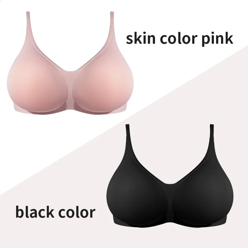 Large 2 In 1 Silicone Breast Pocket Bra Underwear Small Chest Becoming a Big Chest Pad Simulation Cartoon Chest Seamless 241226