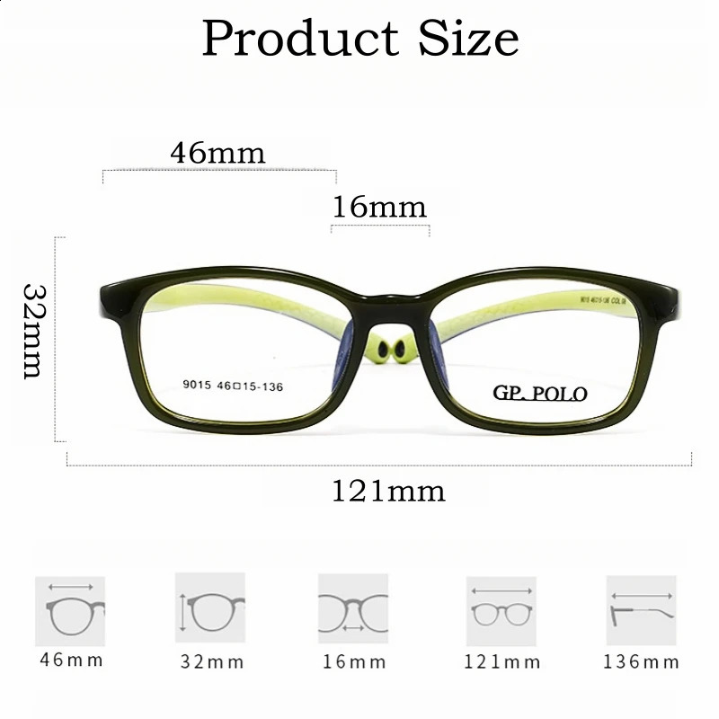 YIMARUILI Ultralight Silicone Children Eyeglass Frame Boy Fashion Safety Kids Optical Prescription Glass Frames Girls 9015ET 241227