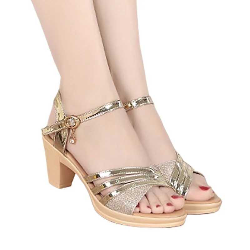 High Quality Shoes for Women Hot Sale Strap Womens Sandals Fashion Peep Toe Dress Sandals Women New Plus Size Heeled Sandals T241227