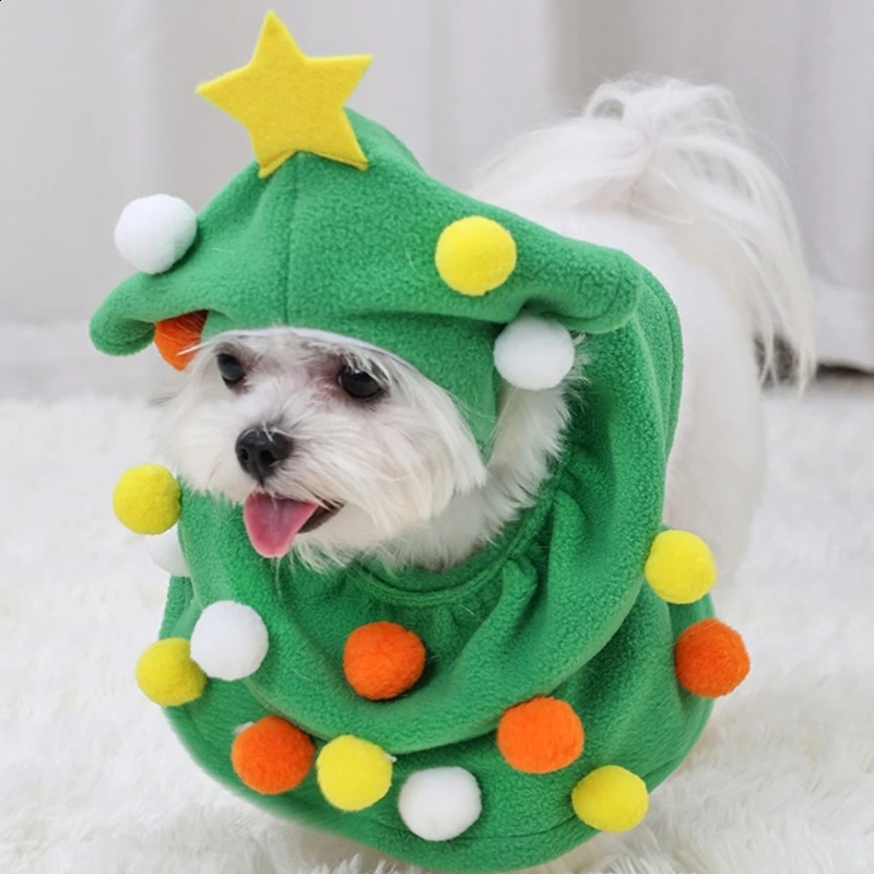 Funny Outfit Christmas Tree Costume for Dogs Pet Holiday Accessories Halloween Suitable for Cats and Dogs Po Props 241225