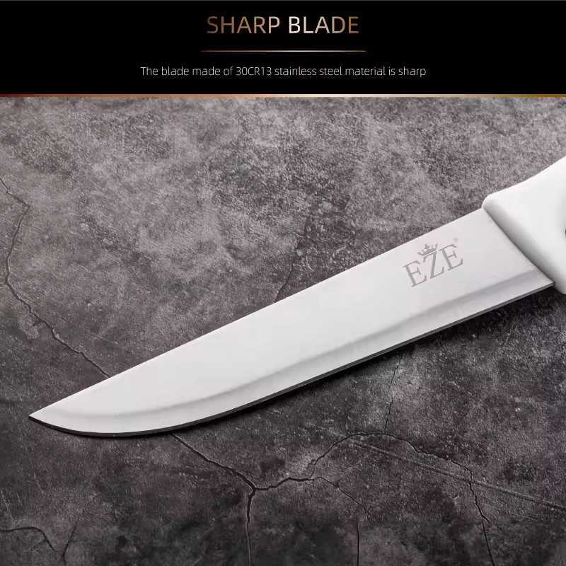 Fruit kitchen knife professional chef knife Utensil peeled white plastic handle knife kitchen knife and accessories Y241227