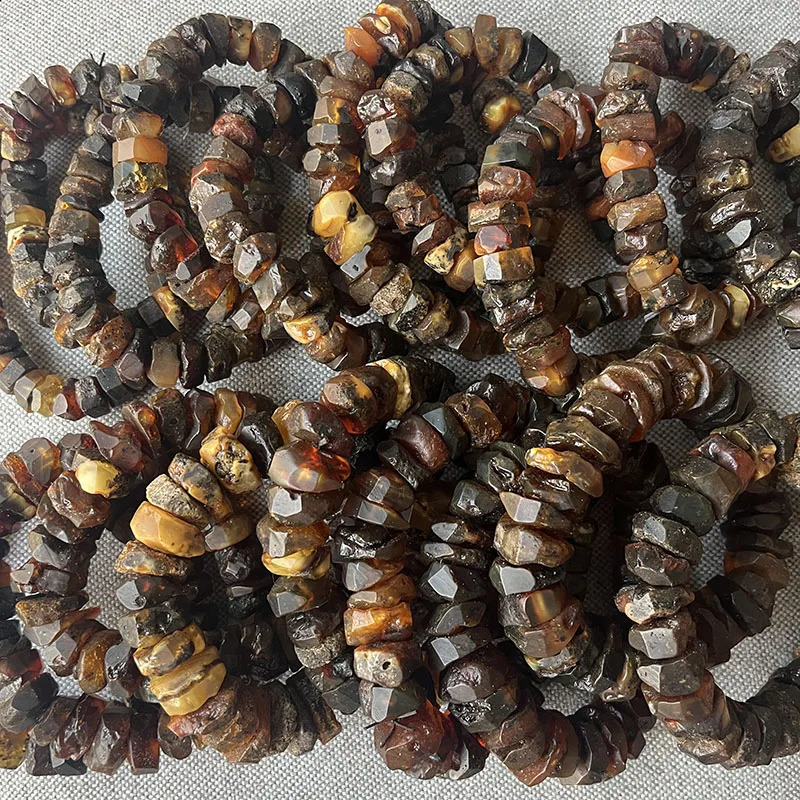 Amber Bracelet for Men Birthday Party Unique Irregular Black Bead Smell Fragrance Natural Stone 2025 Healing Jewelry 241226
