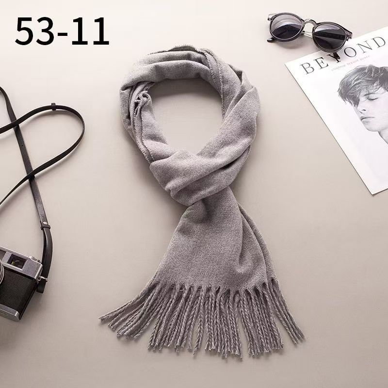 T042 cashmere scarf thickened custom autumn and winter neck tassel solid color warm men and women Korean version all-match shawl