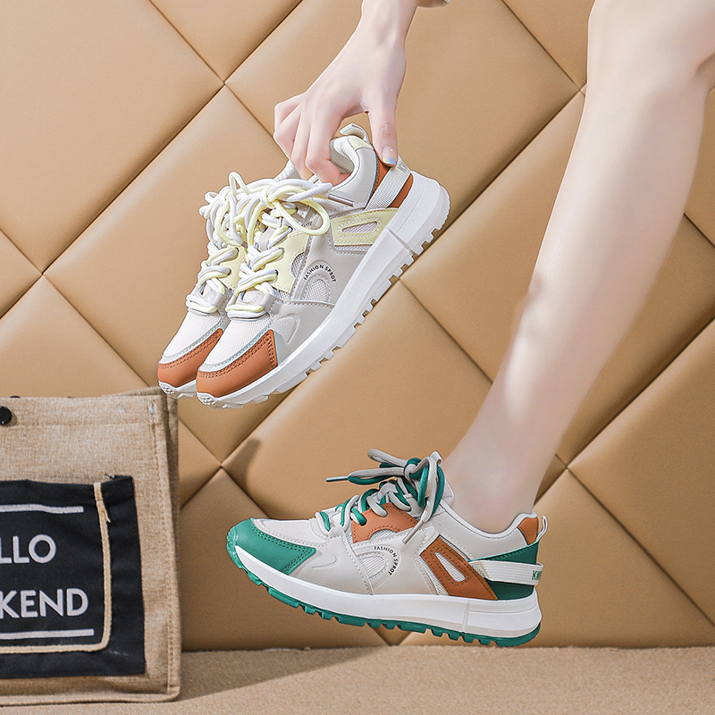 Spring new Forrest Gump shoes women casual breathable light all increase thick sole sports running women's shoes 2025 Free shipping