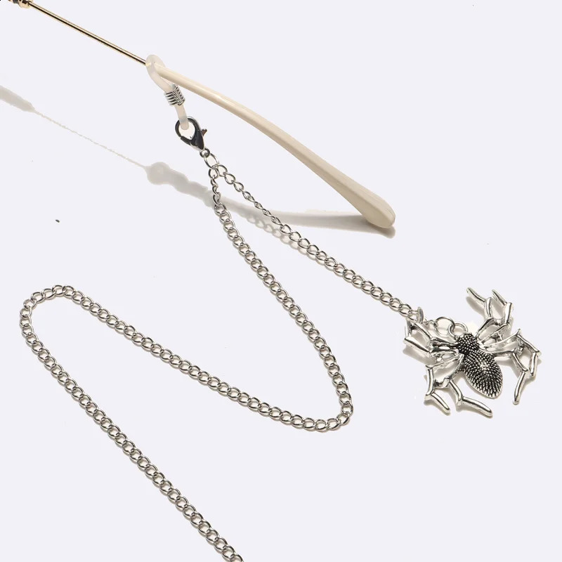 Spider Woman Sunglasses Chain Fashion Punk Silver Color Pendant Neck Chains Anti Falling Glasses Eyeglasses Cord Alloy Necklace 241226