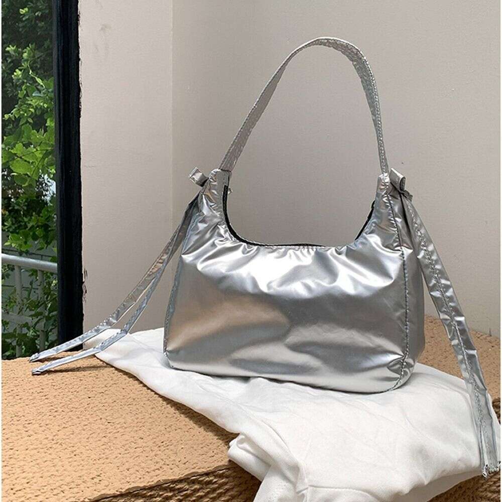 Women's Bags Handbag Casual Korean Style Nylon Bow Underarm Bowknot Purse Oxford Cloth Shoulder Bag Pure Color Simple Handbag Women