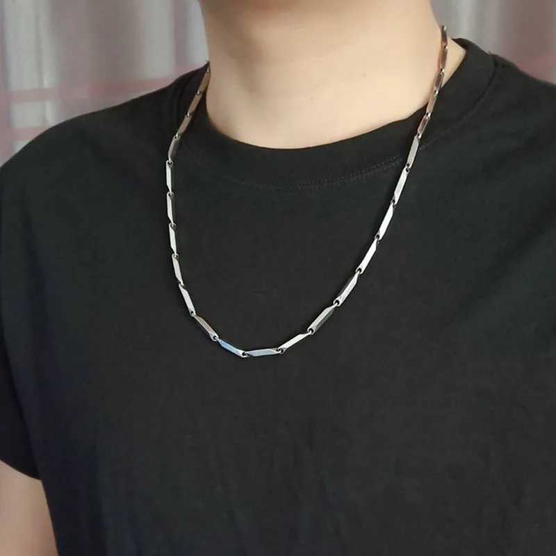 Punk Thorns Chain Necklace for Men Streetwear Baed Wire Brambles Boys Hip Hop Harajuku Party Halloween JewelryXJ241227