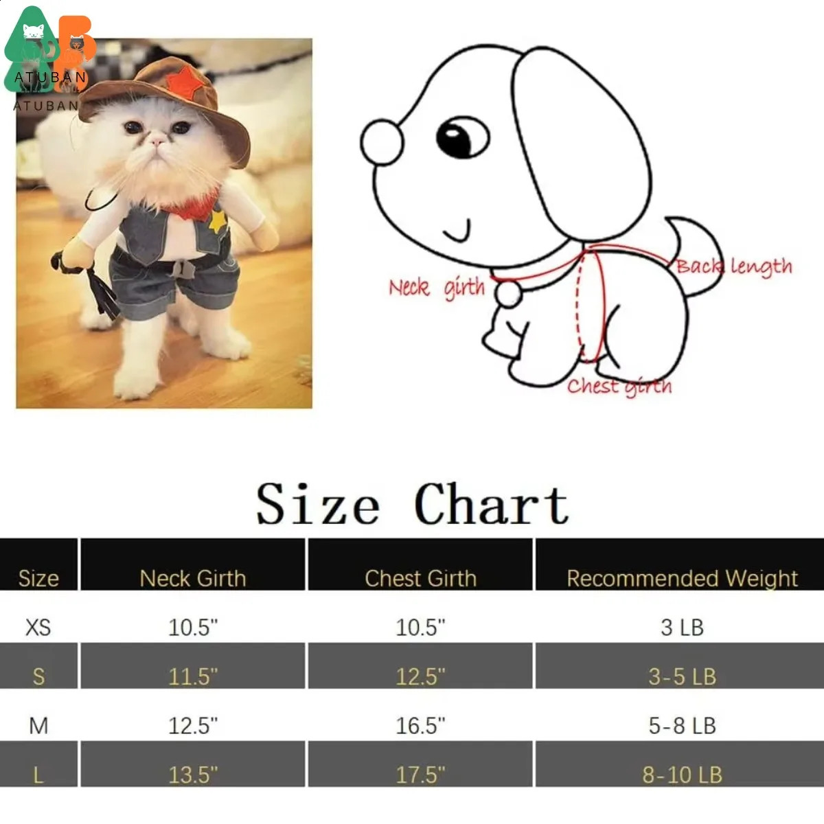 Pet Dog Cat Halloween CostumesWest Cowboy Uniform with HatFunny Pet Cowboy OutfitClothing Funny Costume for Cats Small Dogs 241225