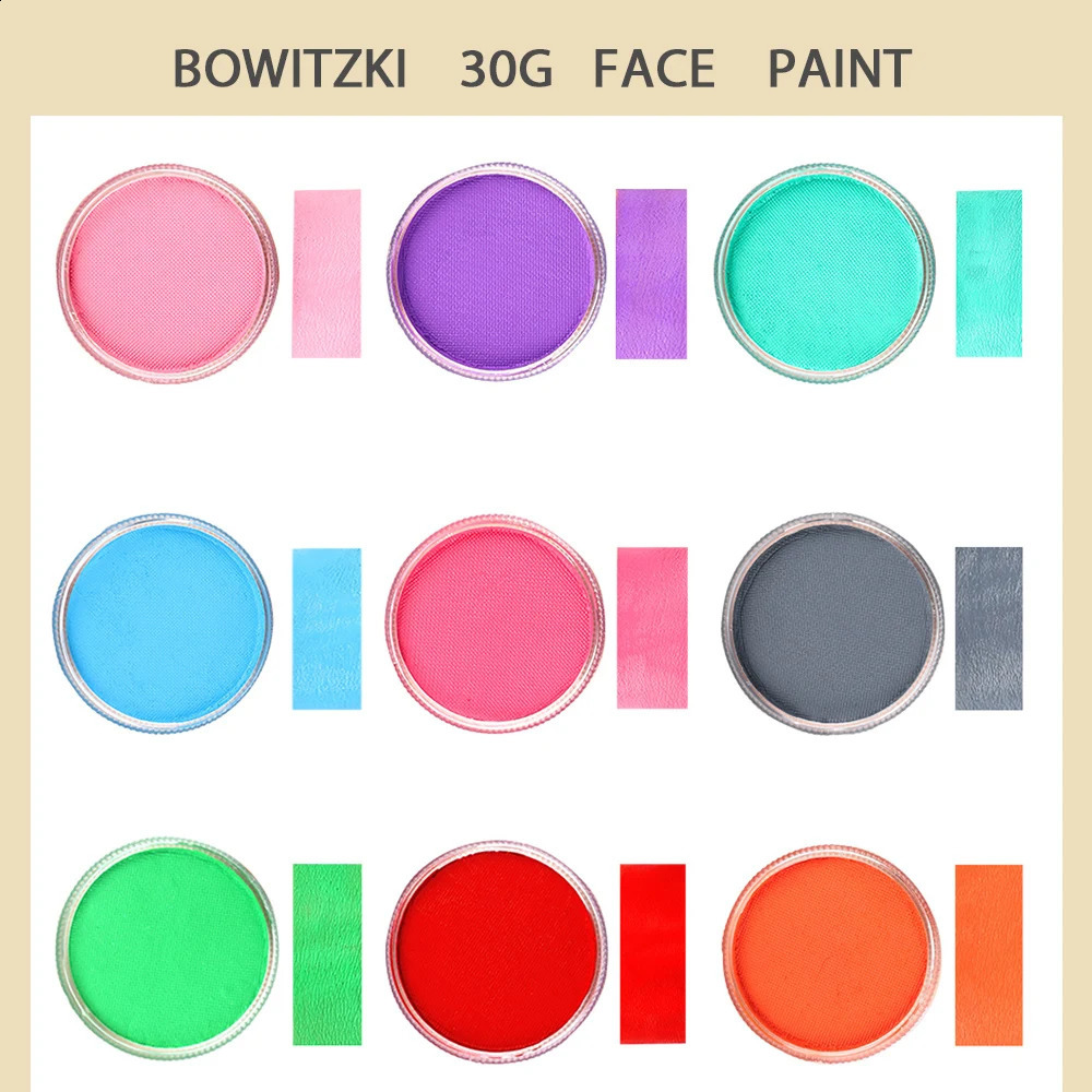 Bowitzki 30g Professional Face Paint Body Paint Water Based Face painting Makeup Safe for Kids and Adults Single Color 241224