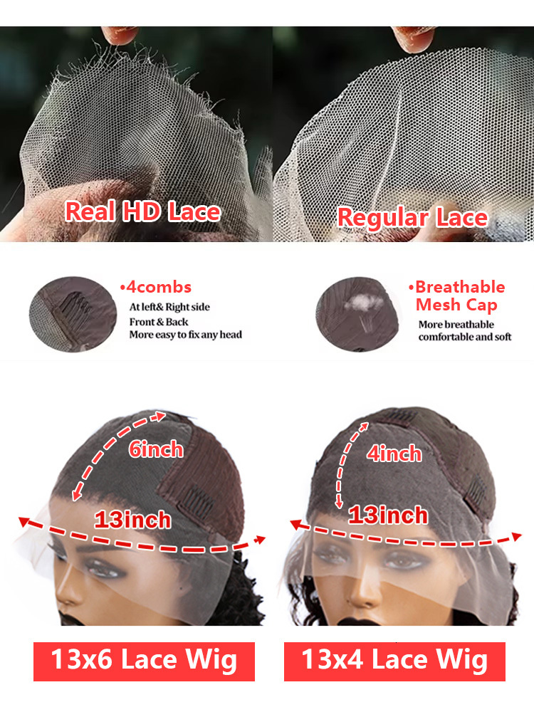 30 40 Inch High Density 5X5 Closure Glueless Human Hair Ready To GO Body Wave 13X6 HD Lace Frontal Wig For Women