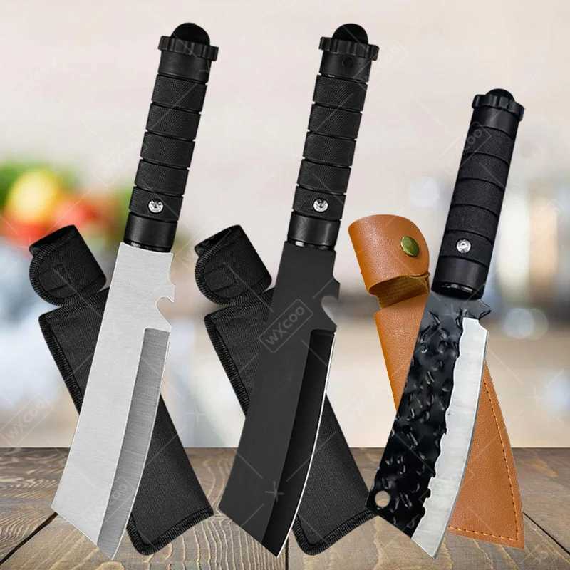 WXCOO Professional Kitchen Knife Forged Boning Knife with Cover Stainless Steel Chef But Cleaver Meat Fish Fruit Knife Y241227