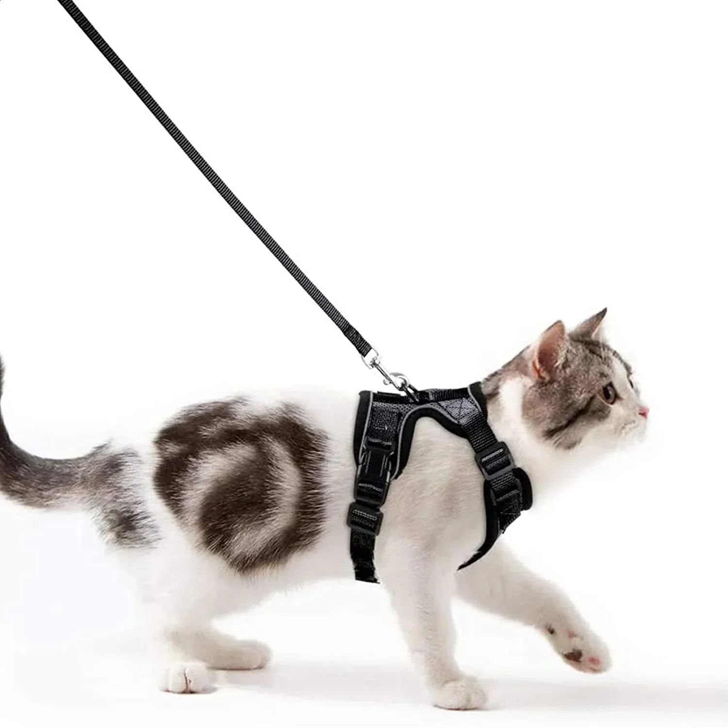 ATUBAN Cat Harness and Leash for WalkingEscape Proof Soft Adjustable Vest Harnesses for CatsEasy Control Breathable Reflective 241225