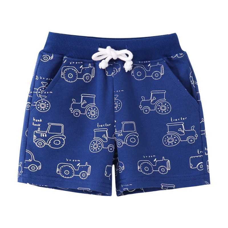 Jumping Meters Summer Shorts For Boys Girls Pockets Stripe Baby Drawstring Toddler Short Pants Fashion Kids Clothes W241227