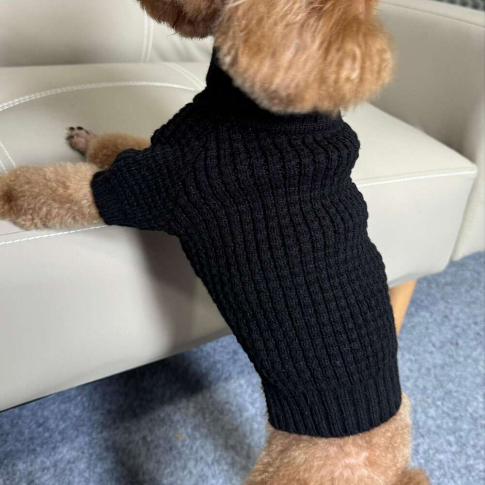 High Neck Knit Sweater 100% Polyester Pullover Pet Jumper, Thick Warm Fashion Canine Apparel, hine Washable For Small to Extra Large Breeds Labradors,