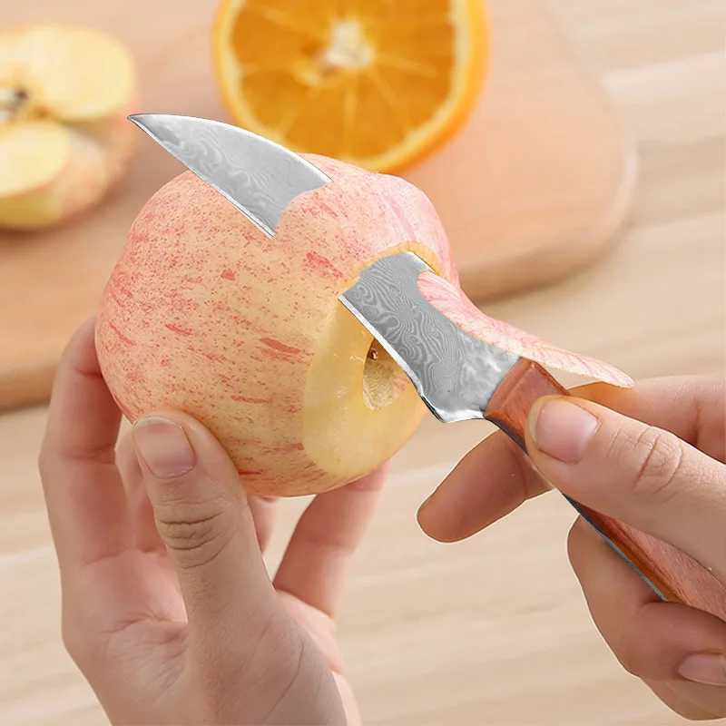 Damascus Steel Kitchen Utility Knives Boning Meat Cleaver Chef Knife Barbecue Steak Sushi Cutter Fruit Paring Tools with Sheath Y241227