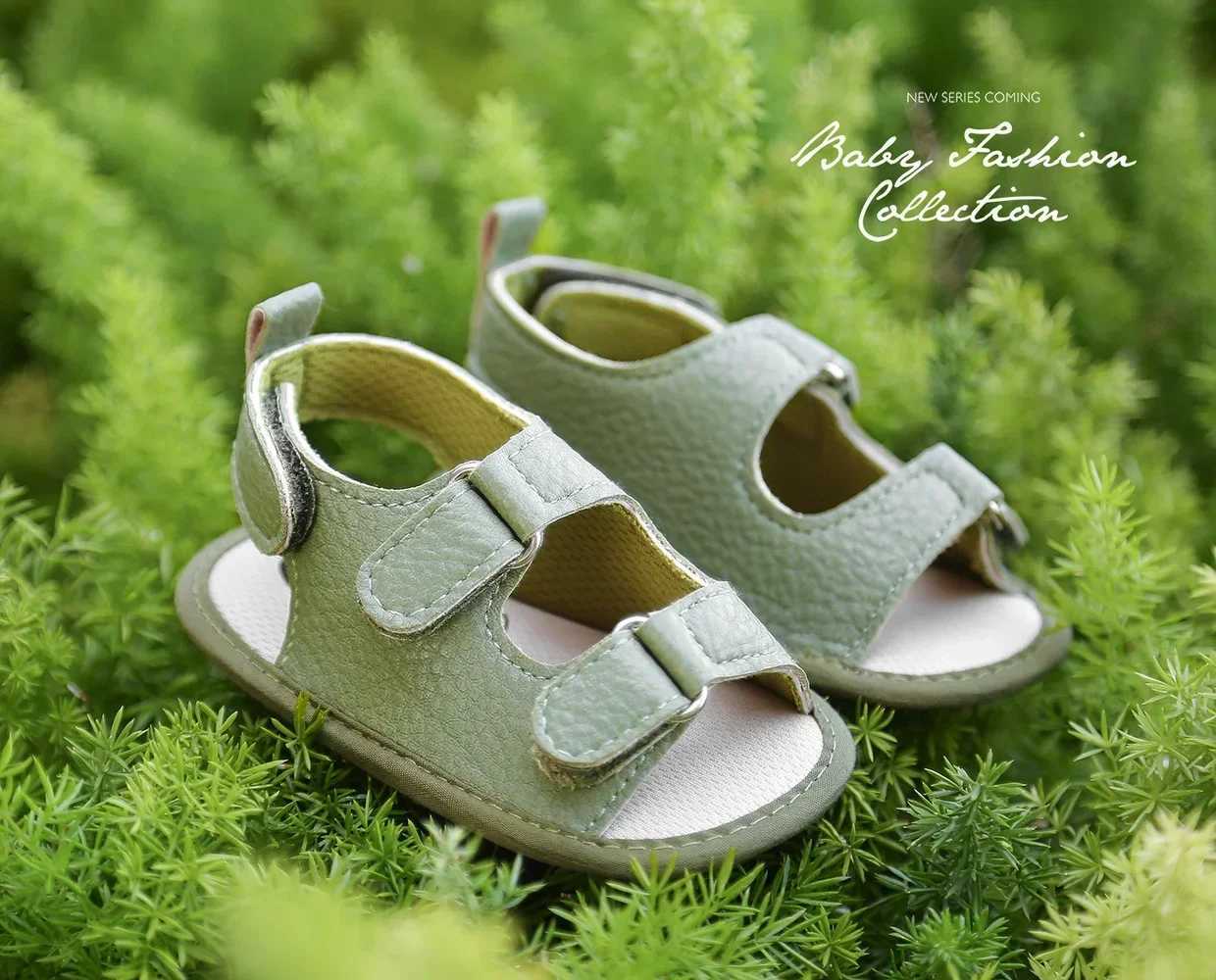 Sneakers New Sandals Shoes Sandals PU Soft Bottom Sole Anti-Slip Infant First Walker Crib Shoes Newborn Moccasins H241225