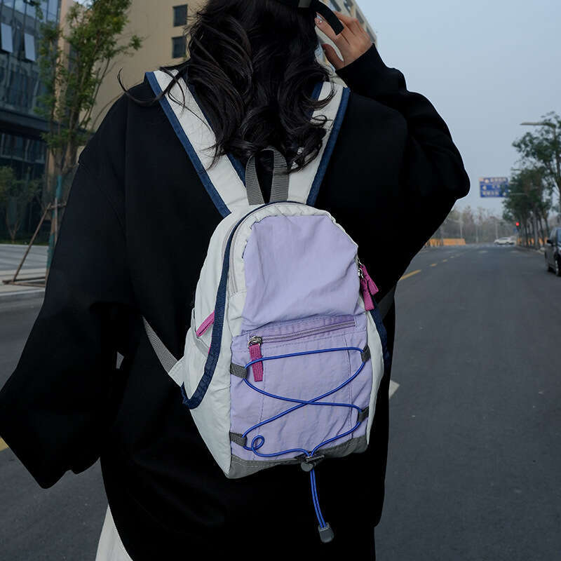 Japanese Small Book Bag Women, New Instagram Style Cute Drawstring Mini Casual Bag, Travel Lightweight Backpack For Women