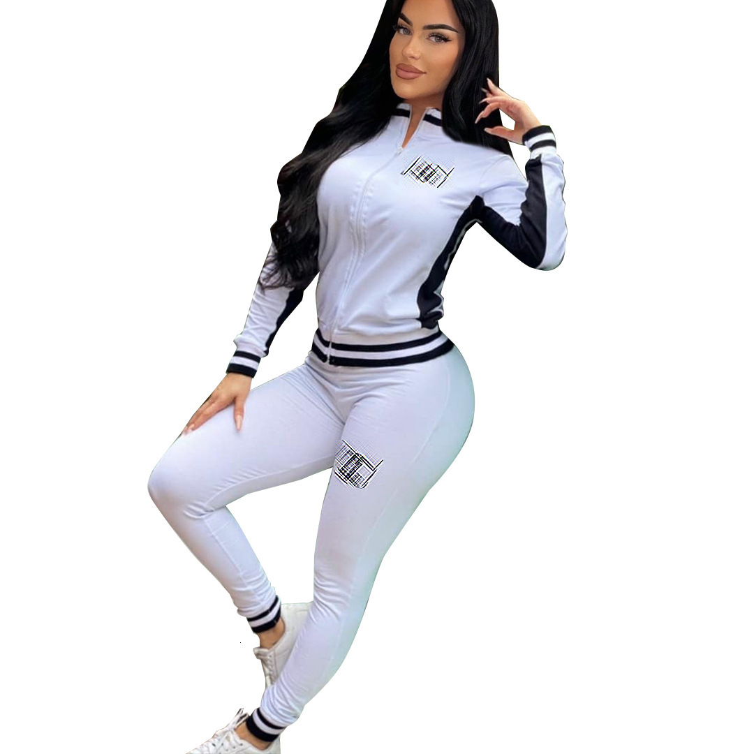 Dd0063 Women's New Fashion Leisure Sports With Threaded High Quality Two Piece Set