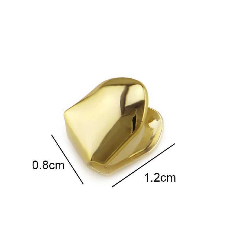 1 piece of hip-hop mens gold and silver color teeth Grilz vampire fangs dual Cs for Rper Grills teeth jewelry W241227
