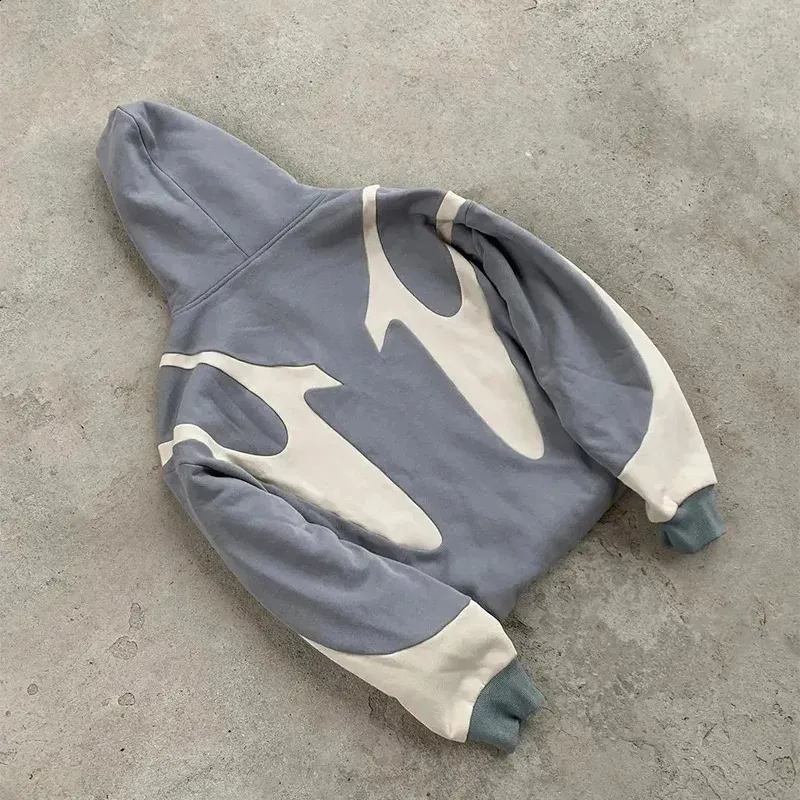 Fashion Sweatshirt Y2k Harajuku casual couple zipper hoodie letter printed devil pattern hoodie