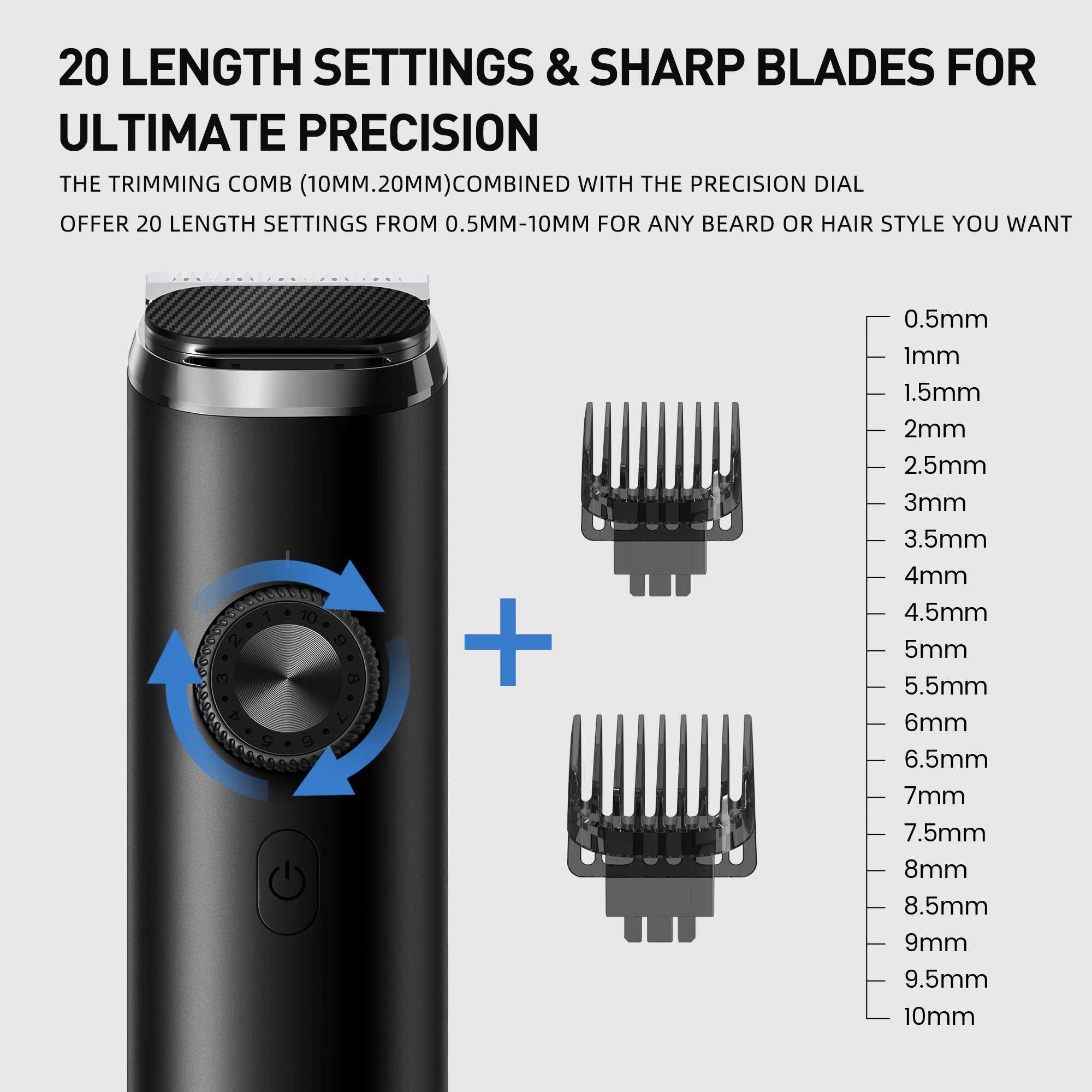 Sejoy Electric Hair Clippers Nose Hair Trimmer For Man Ears Cordless Mens Beard Trimmer Kit 8 in 1 W241227