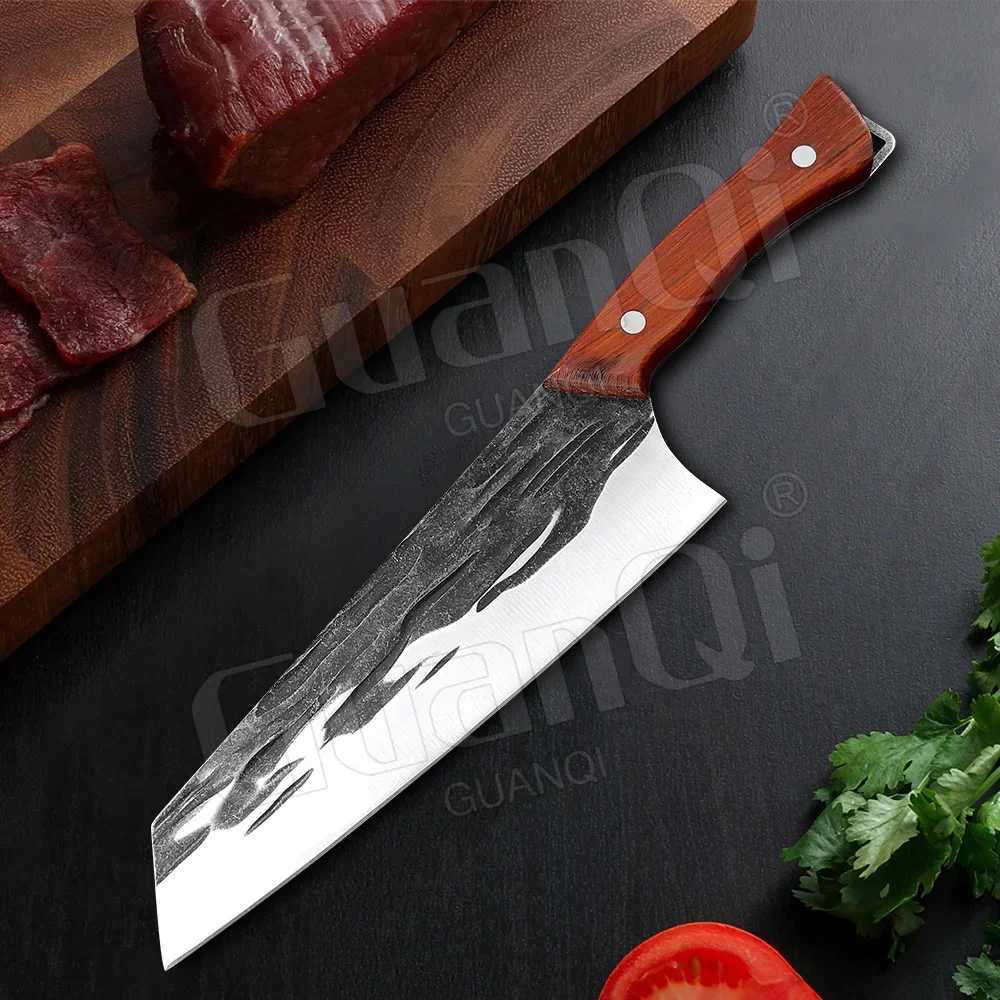 8-inch kitchen knife Cposite steel chef blade sharp cooking vegetable cutting tool wooden handle kitchen accessories Y241227