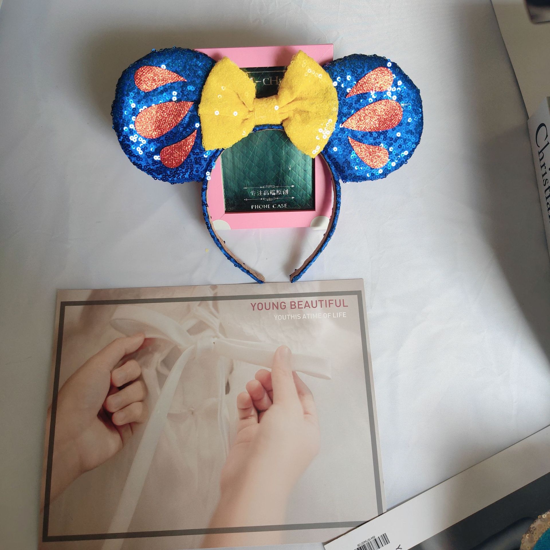 Sparkling Bow Ribbon Headpiece for Playful Makeovers and Picture-Perfect Moments