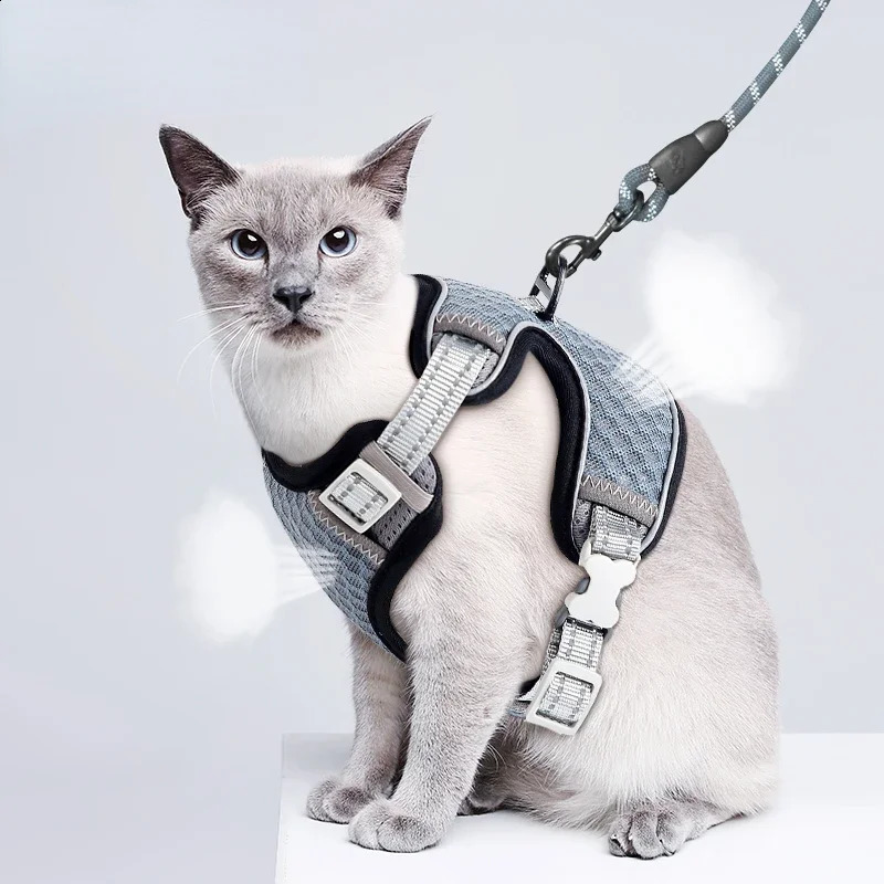 ATUBAN Cat Harness and Leash for Walking Small Escape Proof Cat Harness Large Adjustable Reflective 250106