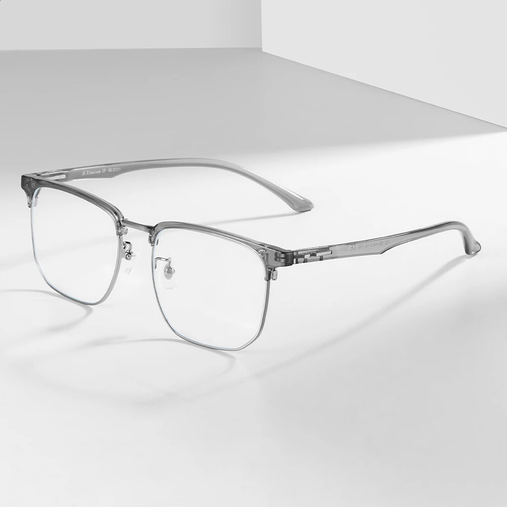 Gmei Optical Fashion Alloy TR90 Men Glasses Frame Women Retro Square Ultralight Prescription Spectacles Frames TM11 241227